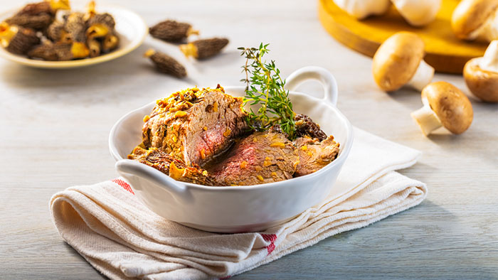 Beef Tenderloin and Mushrooms Stew
