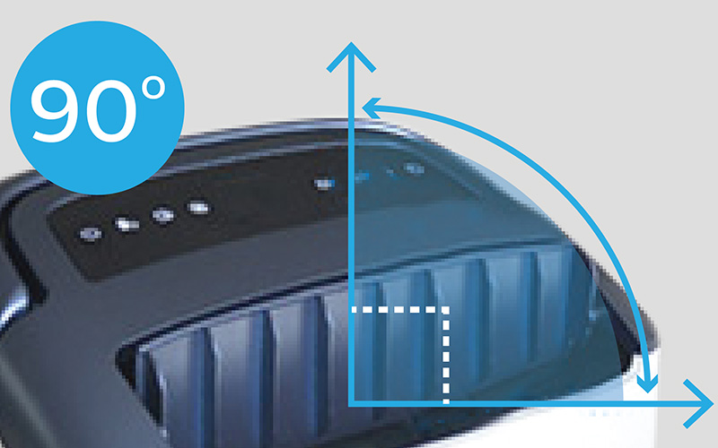 0-90&deg;自動搖擺送風