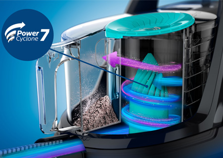 PowerCyclone technology enables highest suction power for longer